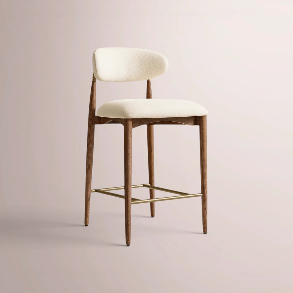 Valoren Armless Fabric Bar & Counter Stool