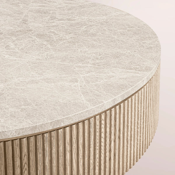 Solenne Emperador Round Coffee Table