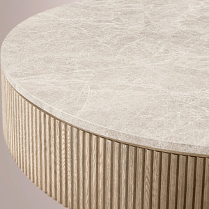 Solenne Emperador Round Coffee Table