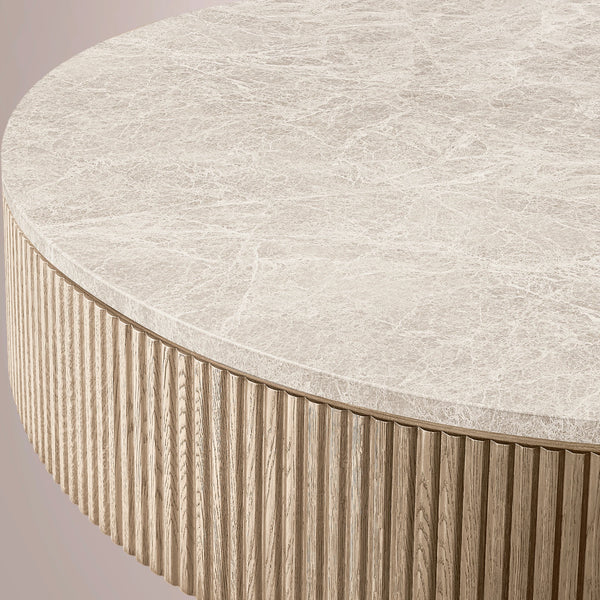 Solenne Emperador Round Coffee Table