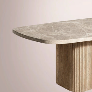 Ethenra Pedestal Rectangular Dining Table