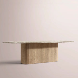 Ethenra Pedestal Rectangular Dining Table