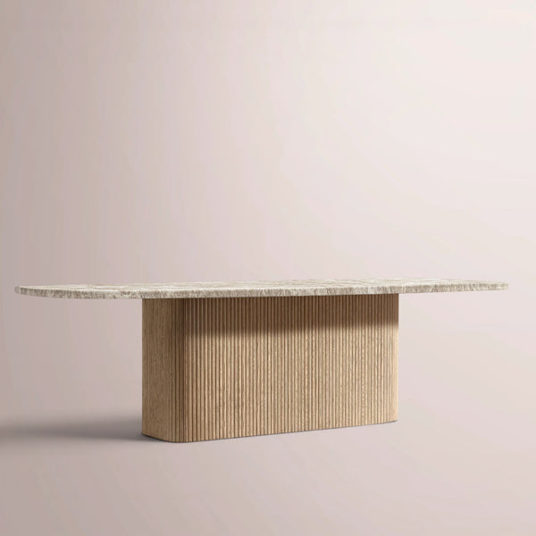 Ethenra Pedestal Rectangular Dining Table
