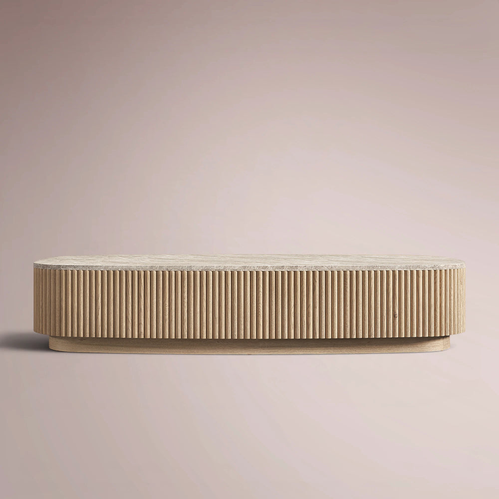 Ethenra Emperador Plinth Rectangular Coffee Table