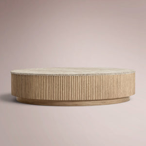 Ethenra Emperador Plinth Round Coffee Table