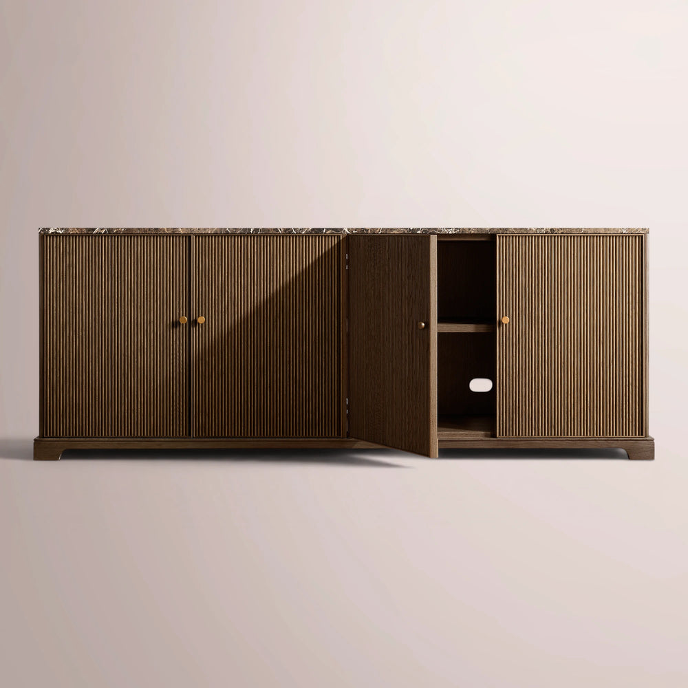 Celestine Emperador Reeded Sideboard