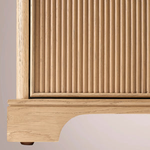 Celestine Emperador Reeded Closed Nightstand