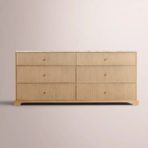 Celestine Emperador Reeded Drawer Dresser