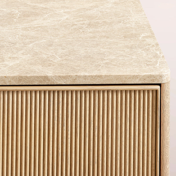 Celestine Emperador Reeded Drawer Dresser