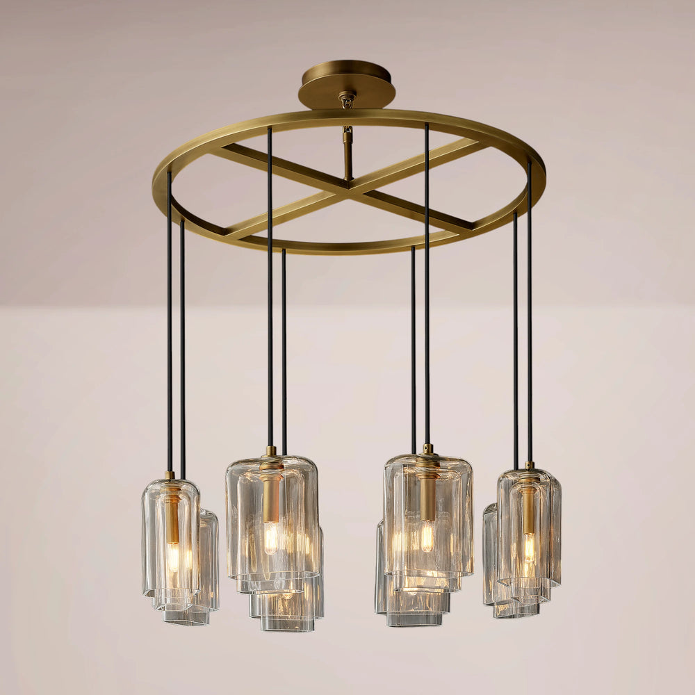 Lucerne Clear Glass Round Chandelier