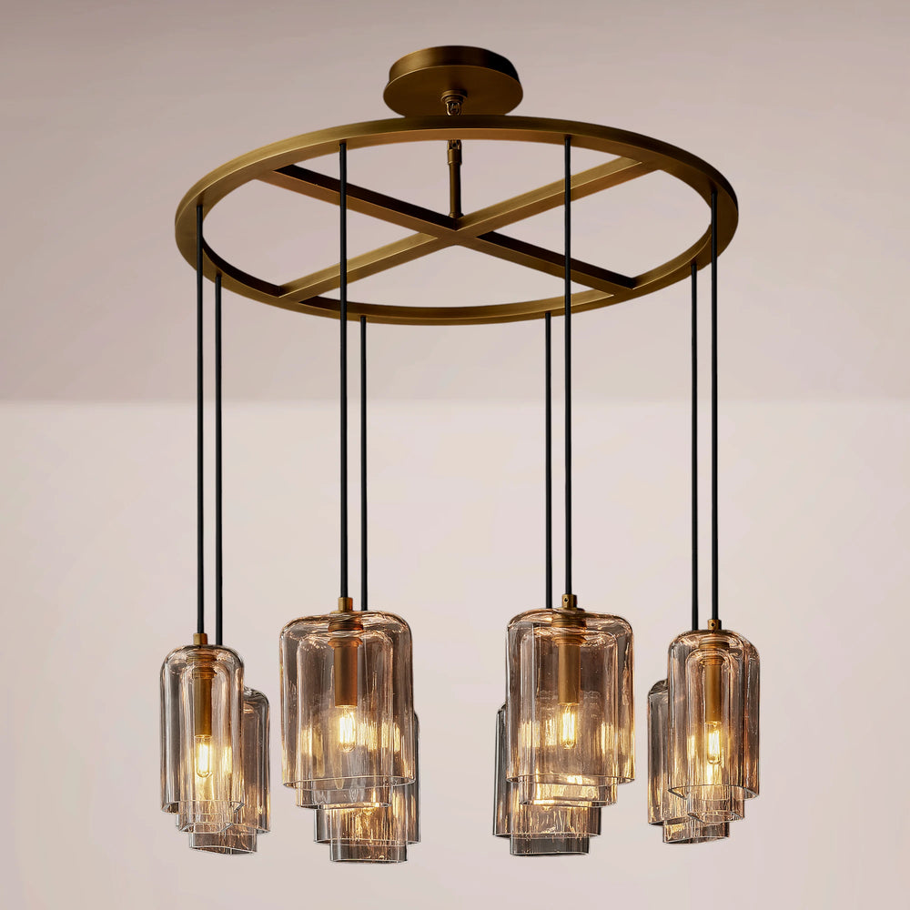 Lucerne Clear Glass Round Chandelier