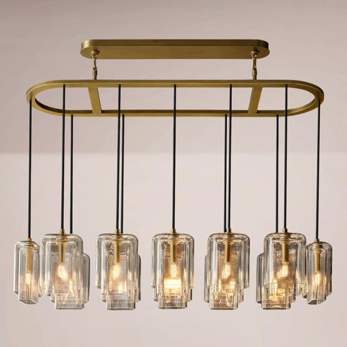 Lucerne Clear Glass Linear Chandelier