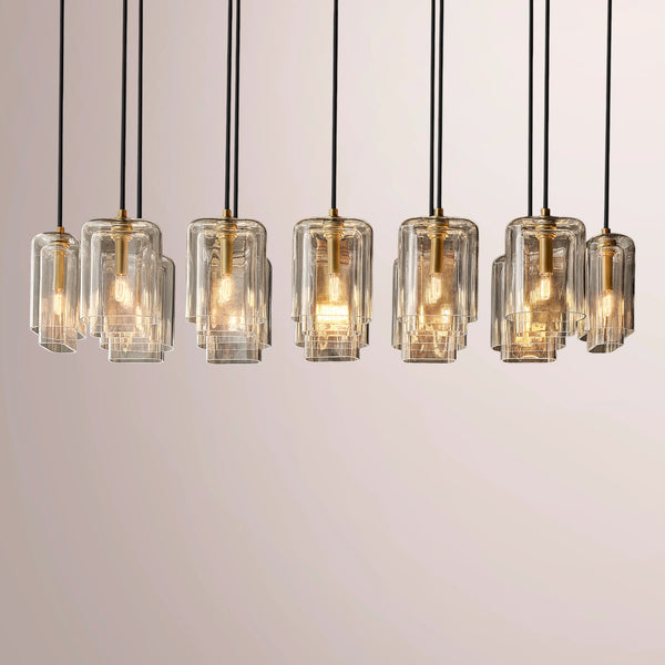 Lucerne Clear Glass Linear Chandelier