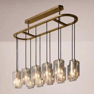 Lucerne Clear Glass Linear Chandelier