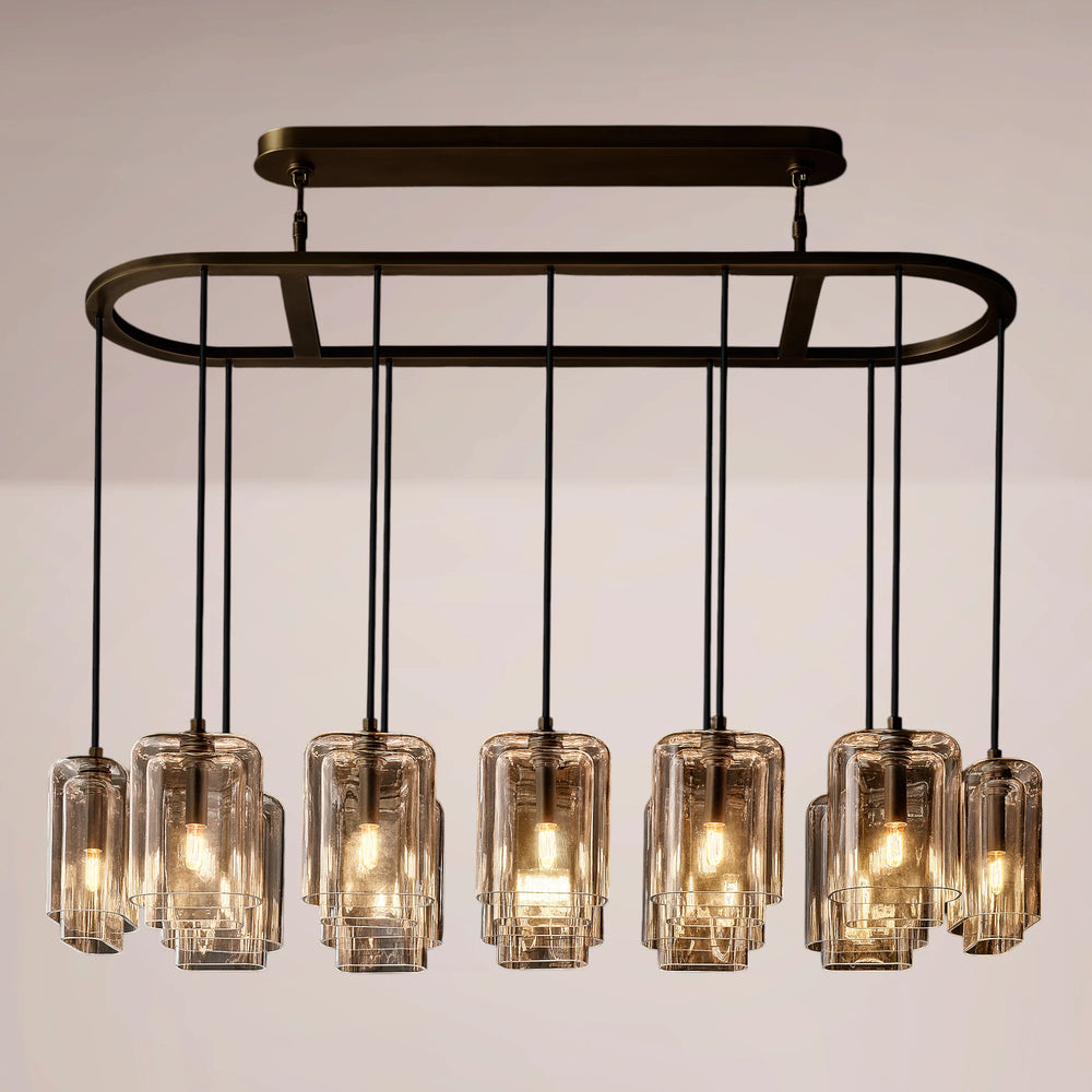 Lucerne Clear Glass Linear Chandelier