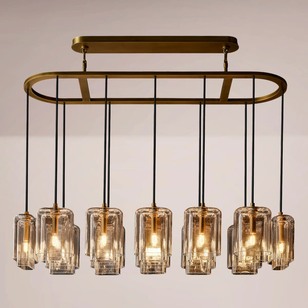 Lucerne Clear Glass Linear Chandelier