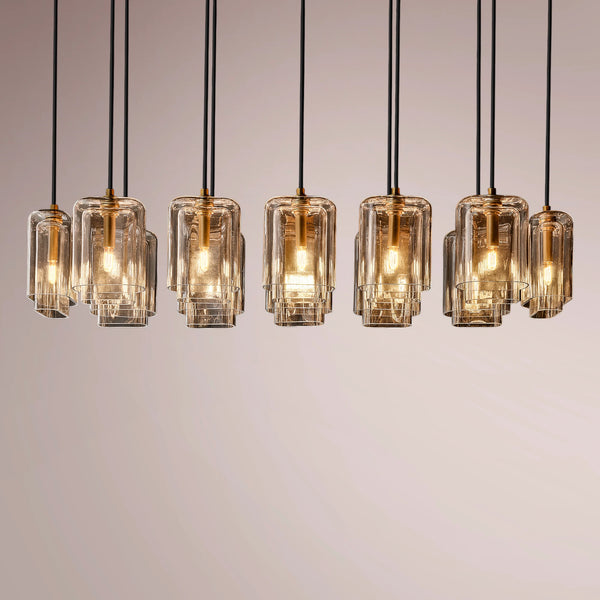 Lucerne Clear Glass Linear Chandelier