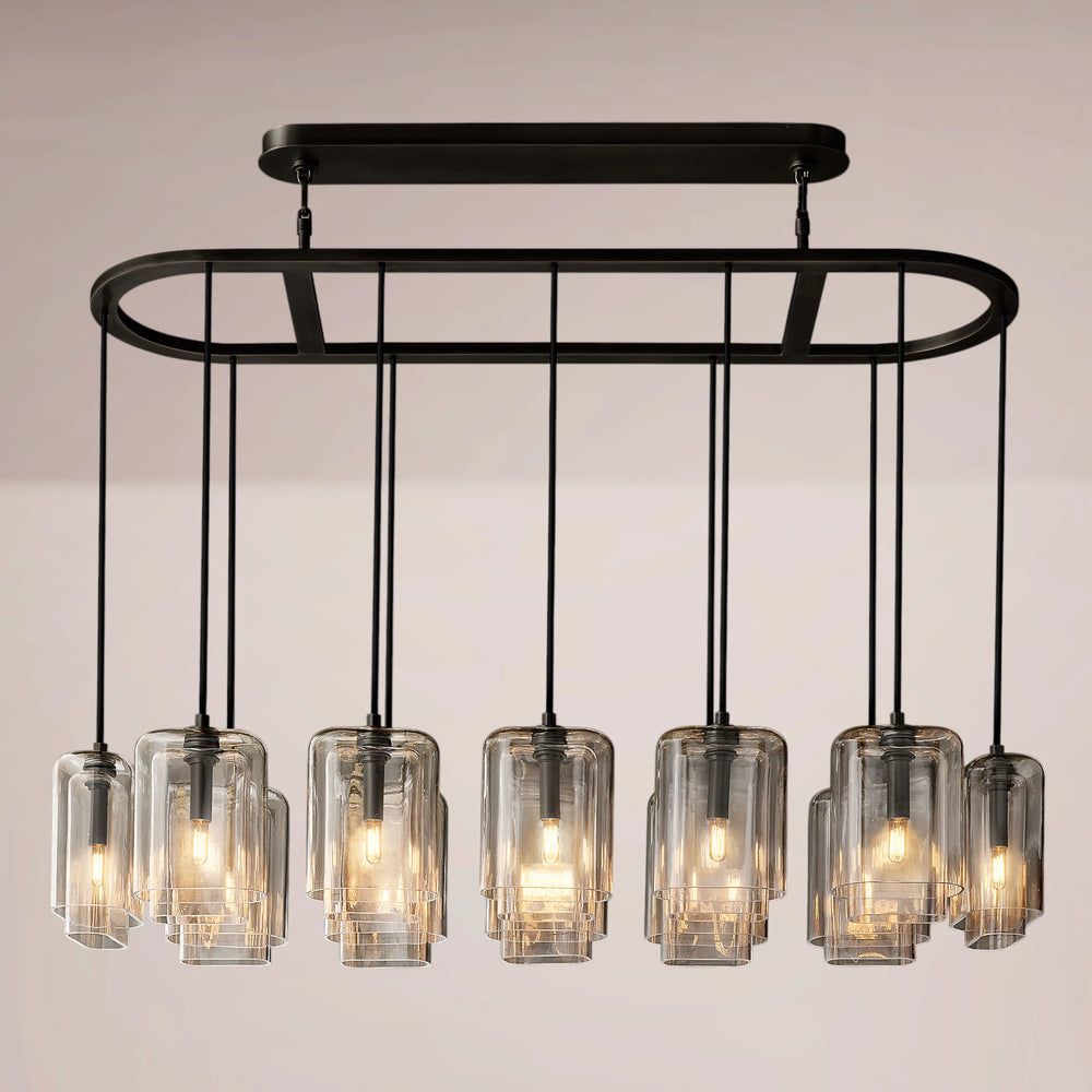 Lucerne Clear Glass Linear Chandelier
