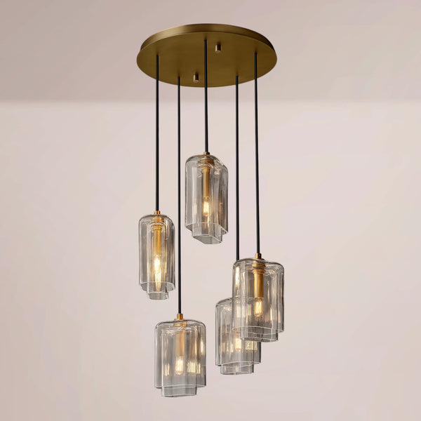 Lucerne Clear Glass Cluster Chandelier
