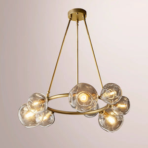 Virelle Bubble Clear Glass Round Chandelier