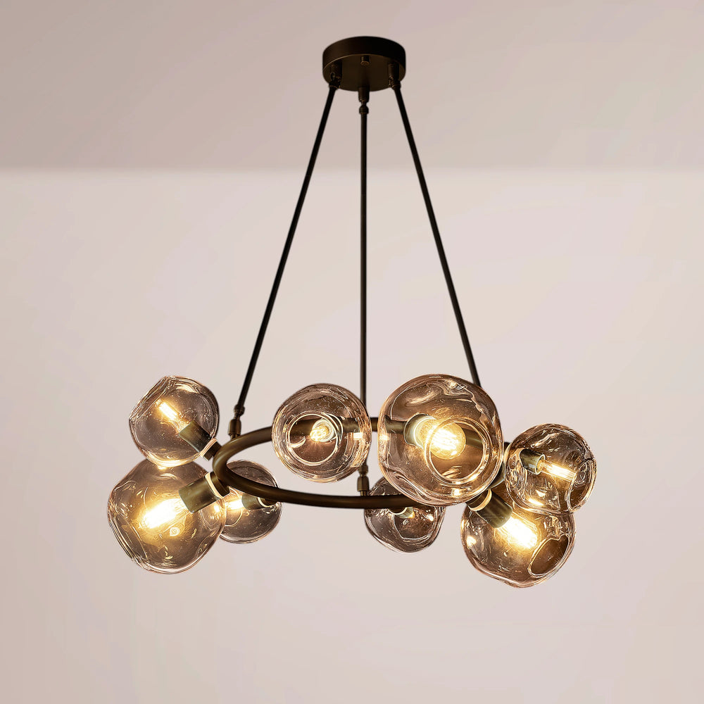 Virelle Bubble Clear Glass Round Chandelier