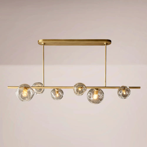 Virelle Bubble Clear Glass Linear Chandelier
