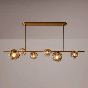 Virelle Bubble Clear Glass Linear Chandelier
