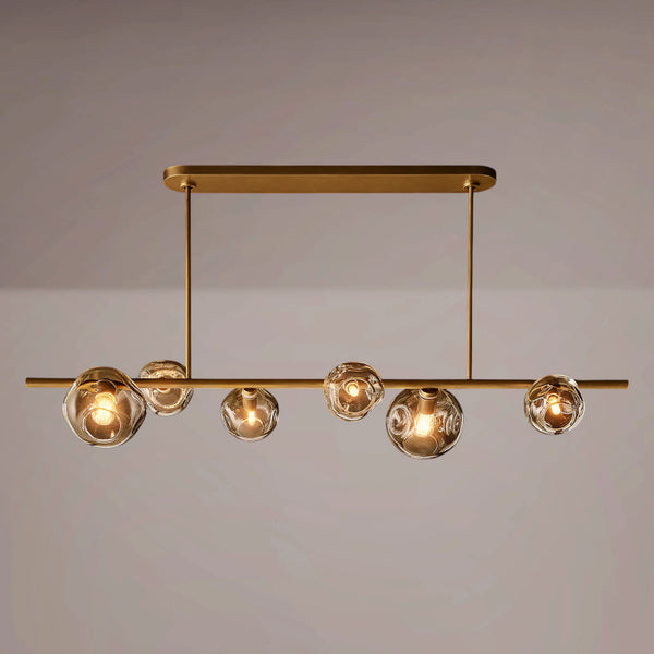 Virelle Bubble Clear Glass Linear Chandelier