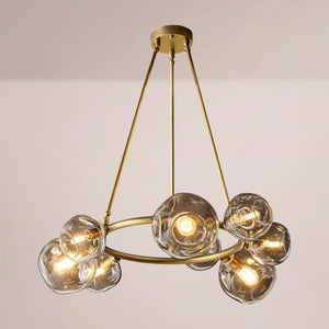Virelle Bubble Smoke Glass Round Chandelier