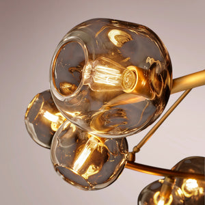 Virelle Bubble Smoke Glass Round Chandelier