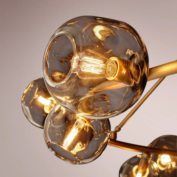 Virelle Bubble Smoke Glass Round Chandelier