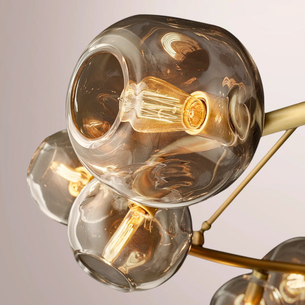 Virelle Bubble Smoke Glass Round Chandelier