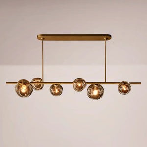 Virelle Bubble Smoke Glass Linear Chandelier