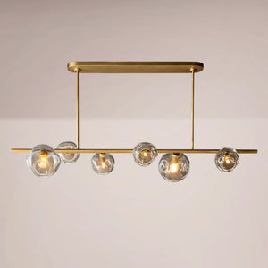 Virelle Bubble Smoke Glass Linear Chandelier