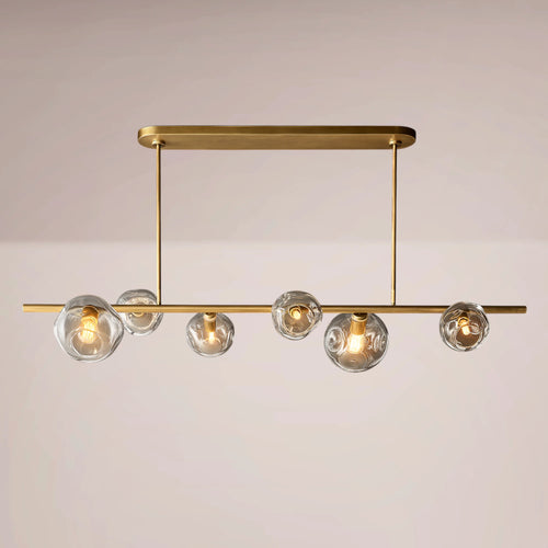 Virelle Bubble Smoke Glass Linear Chandelier