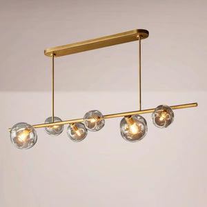 Virelle Bubble Smoke Glass Linear Chandelier