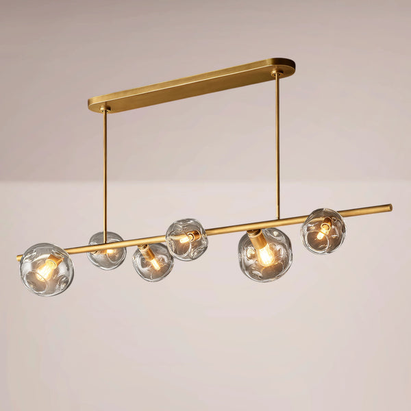 Virelle Bubble Smoke Glass Linear Chandelier
