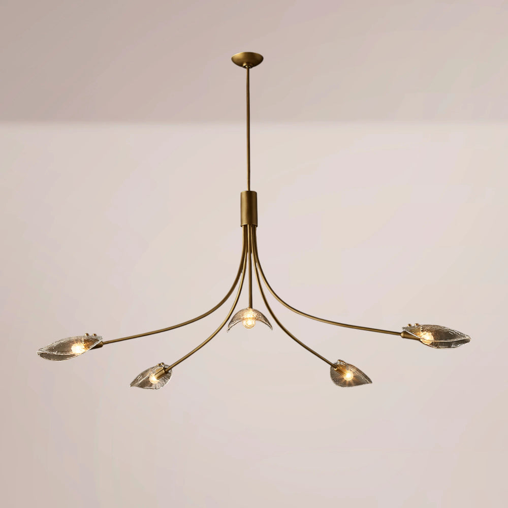 Fleuris Clear Glass Round Chandelier