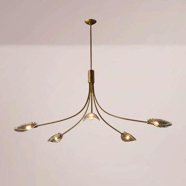 Fleuris Clear Glass Round Chandelier