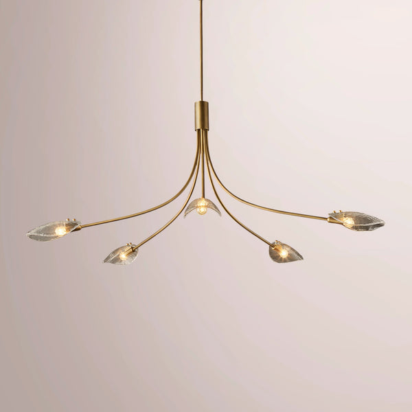 Fleuris Clear Glass Round Chandelier