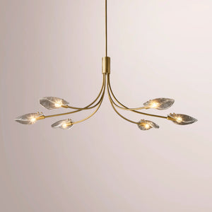 Fleuris Clear Glass Linear Chandelier