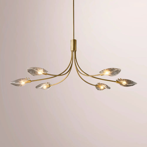 Fleuris Clear Glass Linear Chandelier