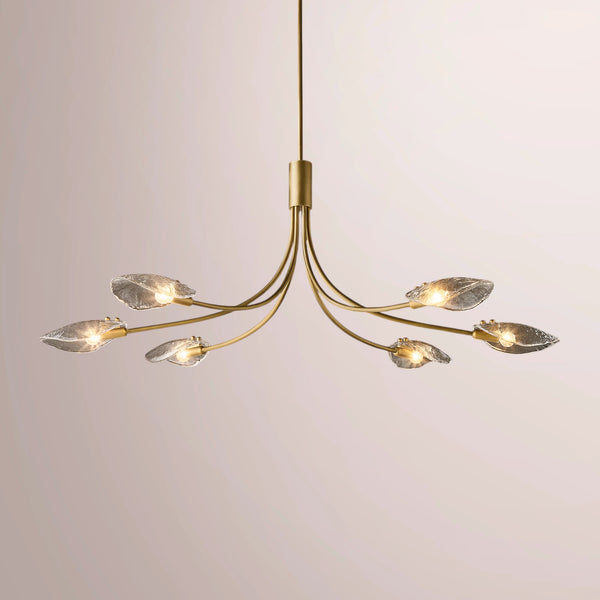Fleuris Clear Glass Linear Chandelier