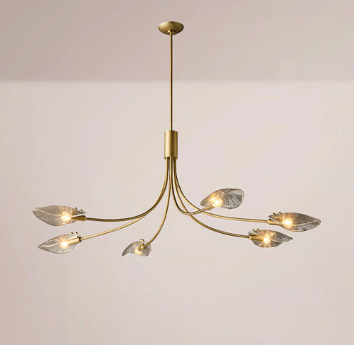 Fleuris Clear Glass Linear Chandelier