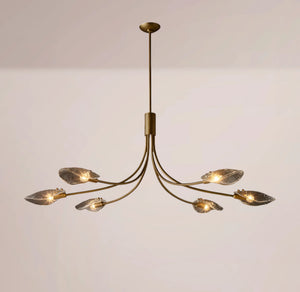 Fleuris Clear Glass Linear Chandelier
