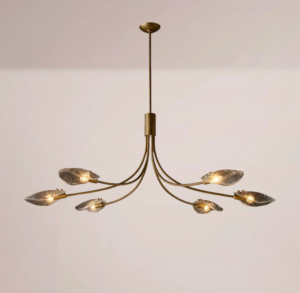 Fleuris Clear Glass Linear Chandelier