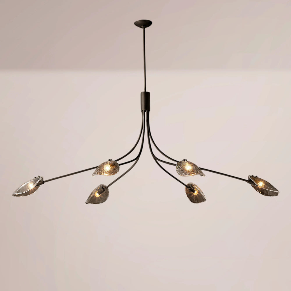 Fleuris Clear Glass Linear Chandelier