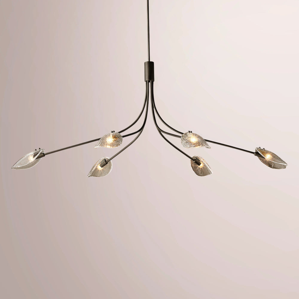 Fleuris Clear Glass Linear Chandelier