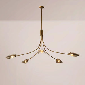 Fleuris Smoke Glass Round Chandelier