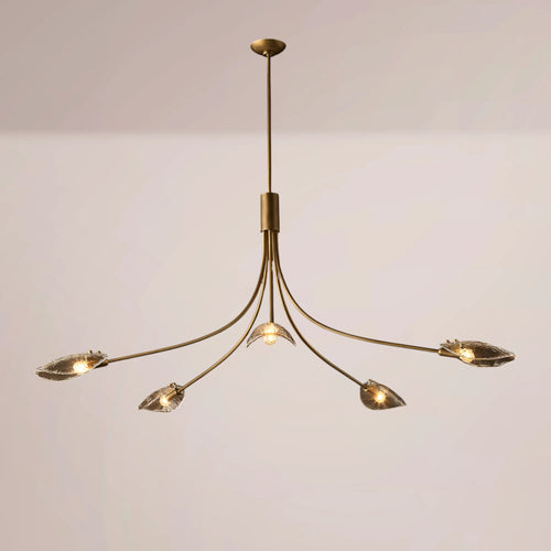 Fleuris Smoke Glass Round Chandelier